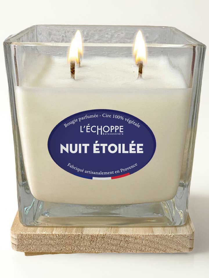 Doftljus 400g - Doftresa - Stor fyrkantig burk för wholesale av L'Échoppe Buissonnière