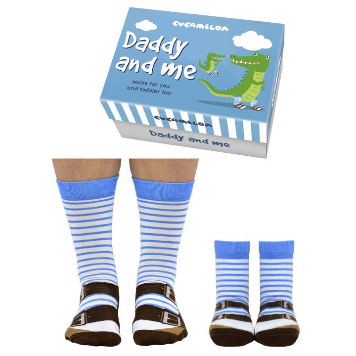 DADDY AND ME- 2 paia di calzini sandali | Confezione regalo | Cucamelon per la vendita all'ingrosso da parte di Sock Academy