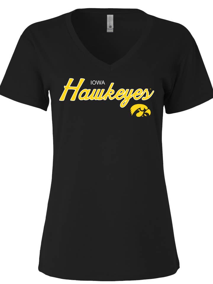Iowa Hawkeyes Script - Womens Vneck for wholesale by Aced Out Apparel