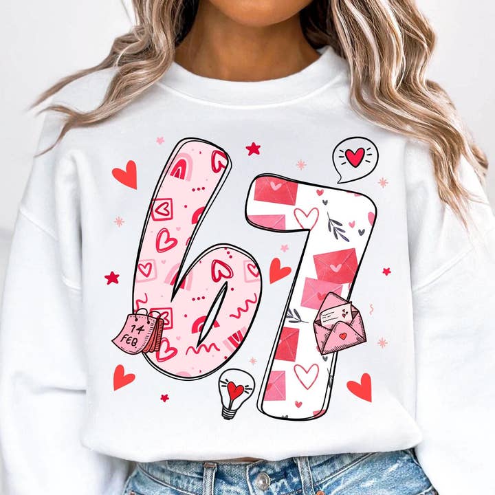 T-shirt Valentine Grunge 67, Sweatshirt Phrase Virale de Mème pour la vente par DLT Ecommerce