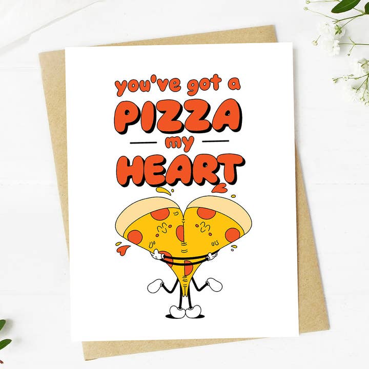 Big Moods - Wholesale Valentine's Day Card - "You've got a pizza my heart" Pun Valentine's Card