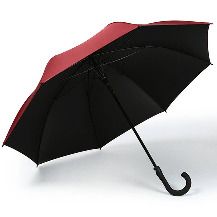 Suzie Q USA - Wholesale Umbrella - Unisex - Automatic Curved Handle Rain Shine Dual Umbrella
