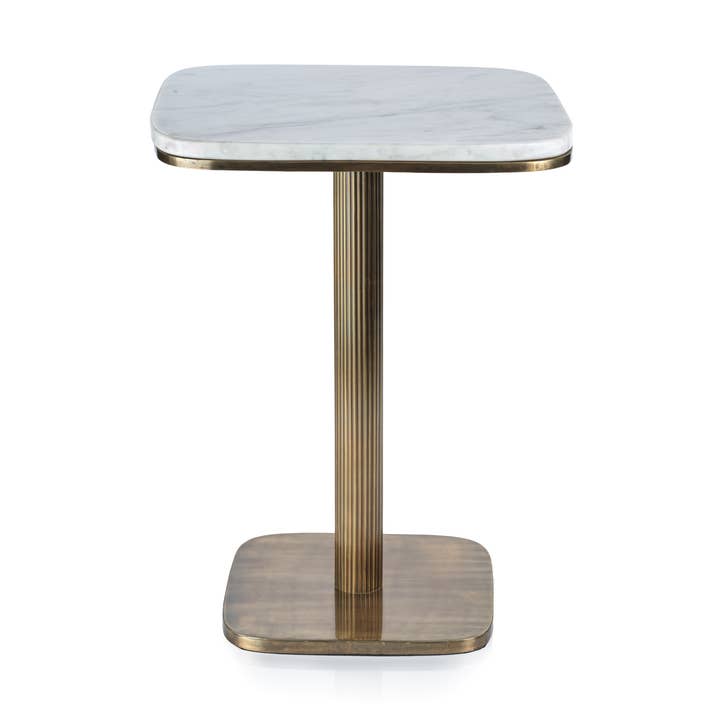 Beistelltisch aus böhmischem Marmor auf antikem Messing für den Großhandel von Zodax