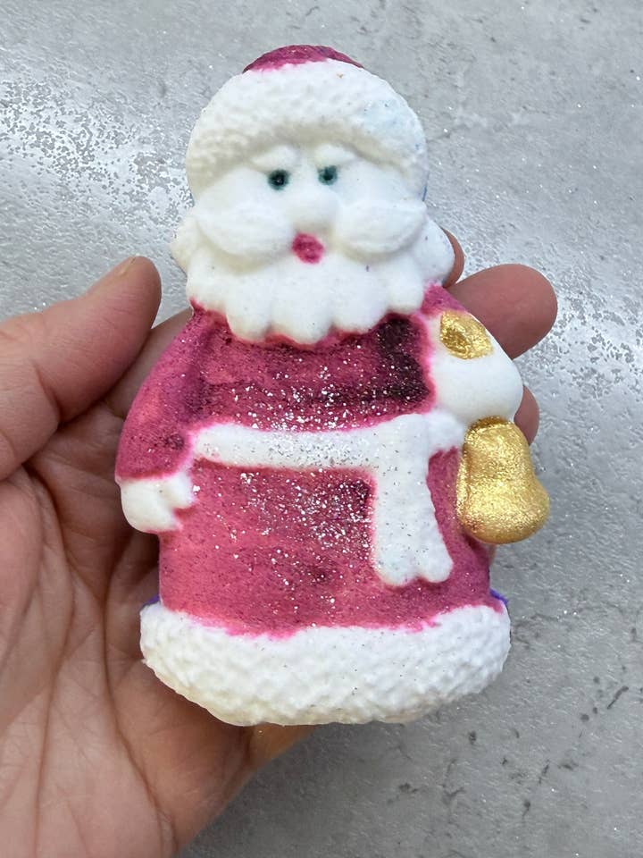 SANTA IN RED COAT bath bomb for wholesale by Unique creations soap company