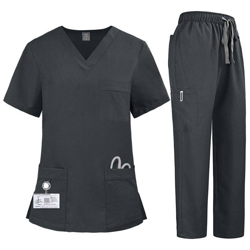 FurDecoration - Wholesale Healthcare Uniform - Women's - Short Sleeve Straight Leg Scrub Suit8