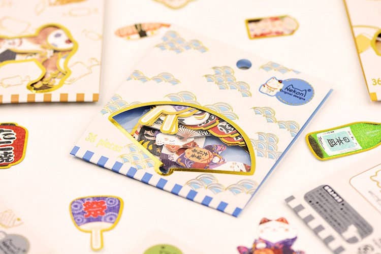 Hello Claws Limited - Vendita all'ingrosso Adesivo - Adesivi Nekoni Kawaii cibo giapponese e cartoni animati5