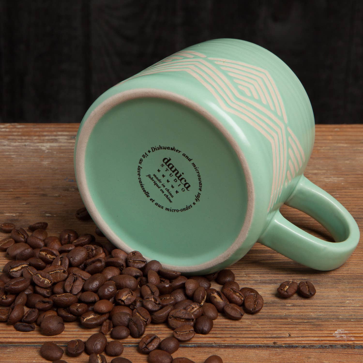 Danica Studio - Wholesale Coffee Mug - Danica Studio Mint Imprint Stoneware Mugs 12 oz3