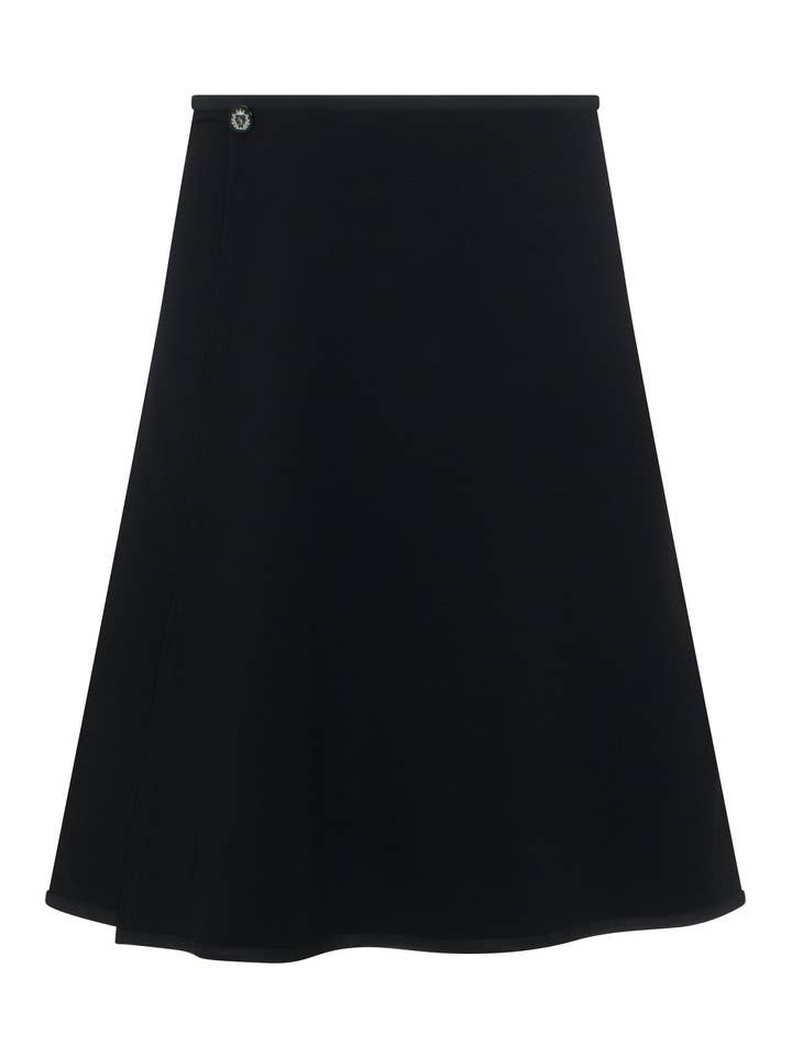 Ponte Flare Wrap Skirt for wholesale by Hush.Shop