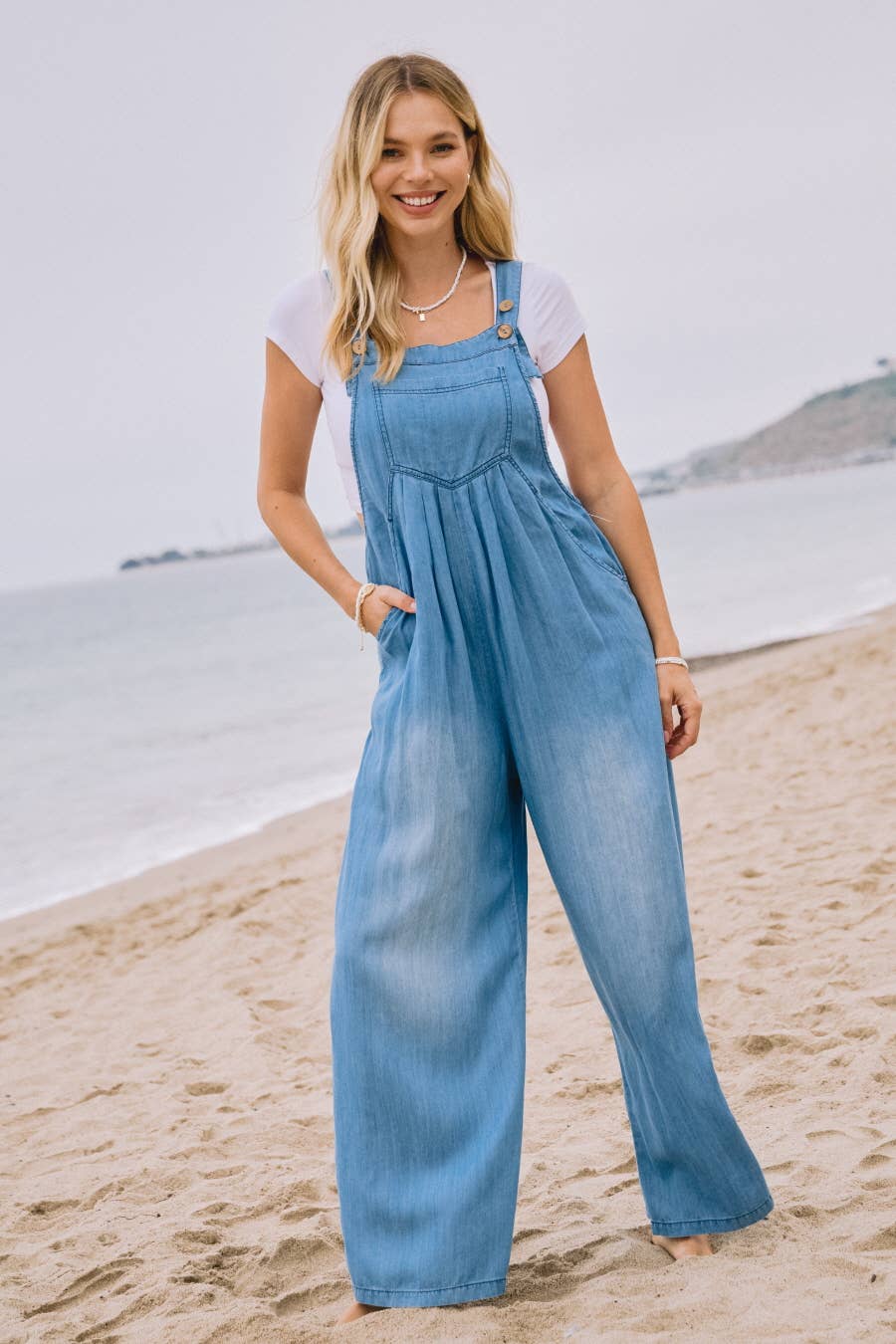 Oddi - Wholesale Jumpsuit - Women's - Washed Chambray Overall Jumpsuit0
