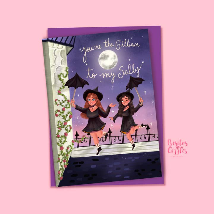 Besitos & Giggles Creations - Wholesale Love Card - Practical Magic You're the Gillian to my Sally greeting card