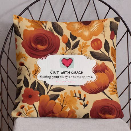 Botanisches Zierkissen für Blumenliebhaber für den Großhandel von Grit with Grace, LLC