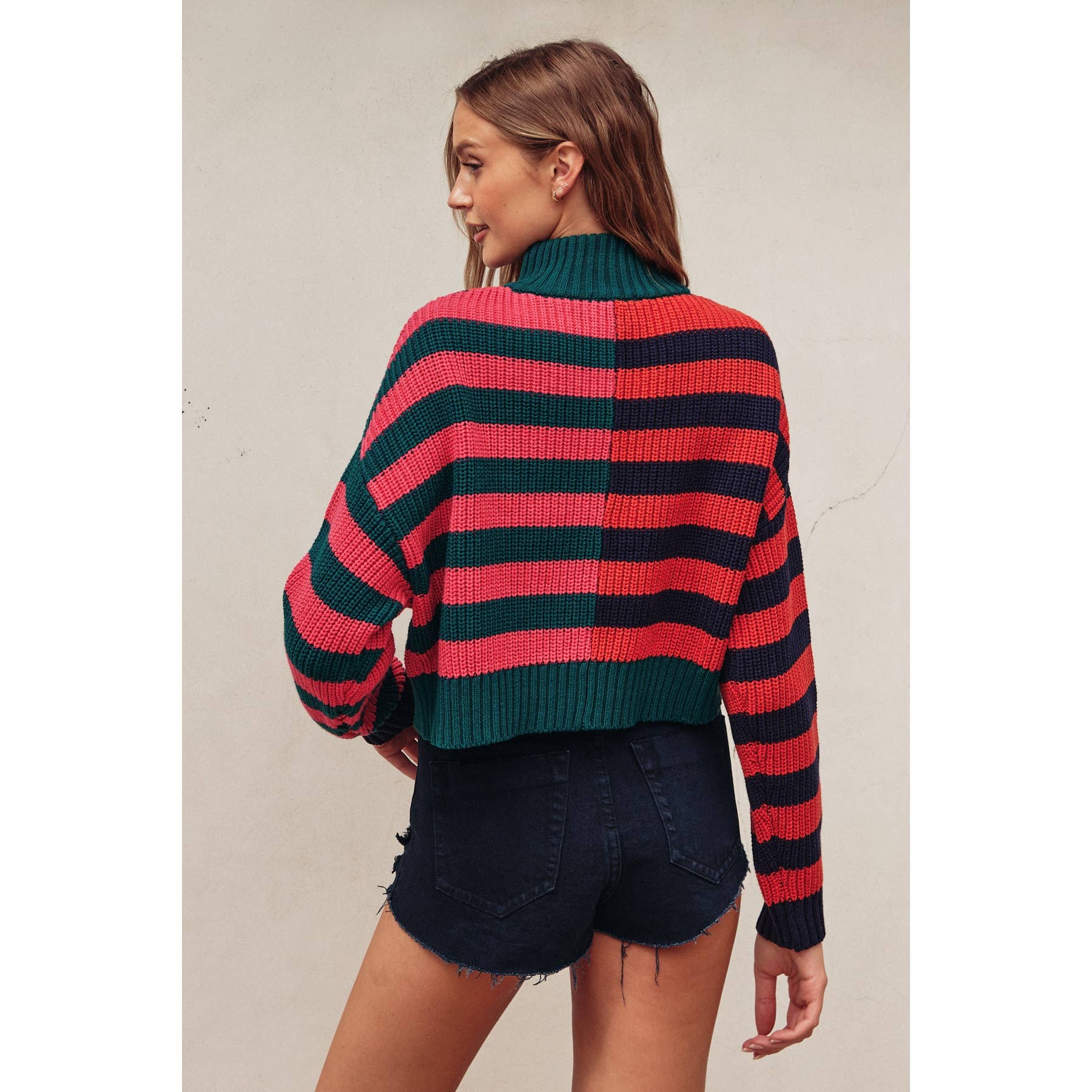Dress Forum - Wholesale Knit Sweater - Women's - Colorburst Half Zip Collared Sweater (1)16