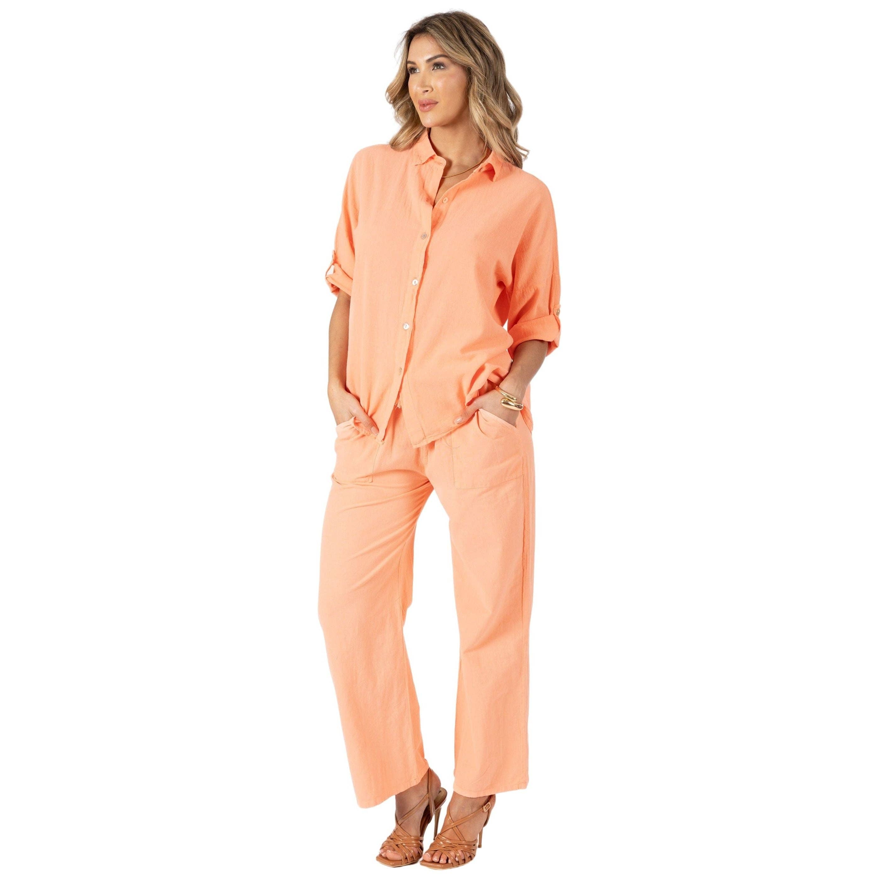 NW1828 - Peach Curve Cotton Top for wholesale on Faire0