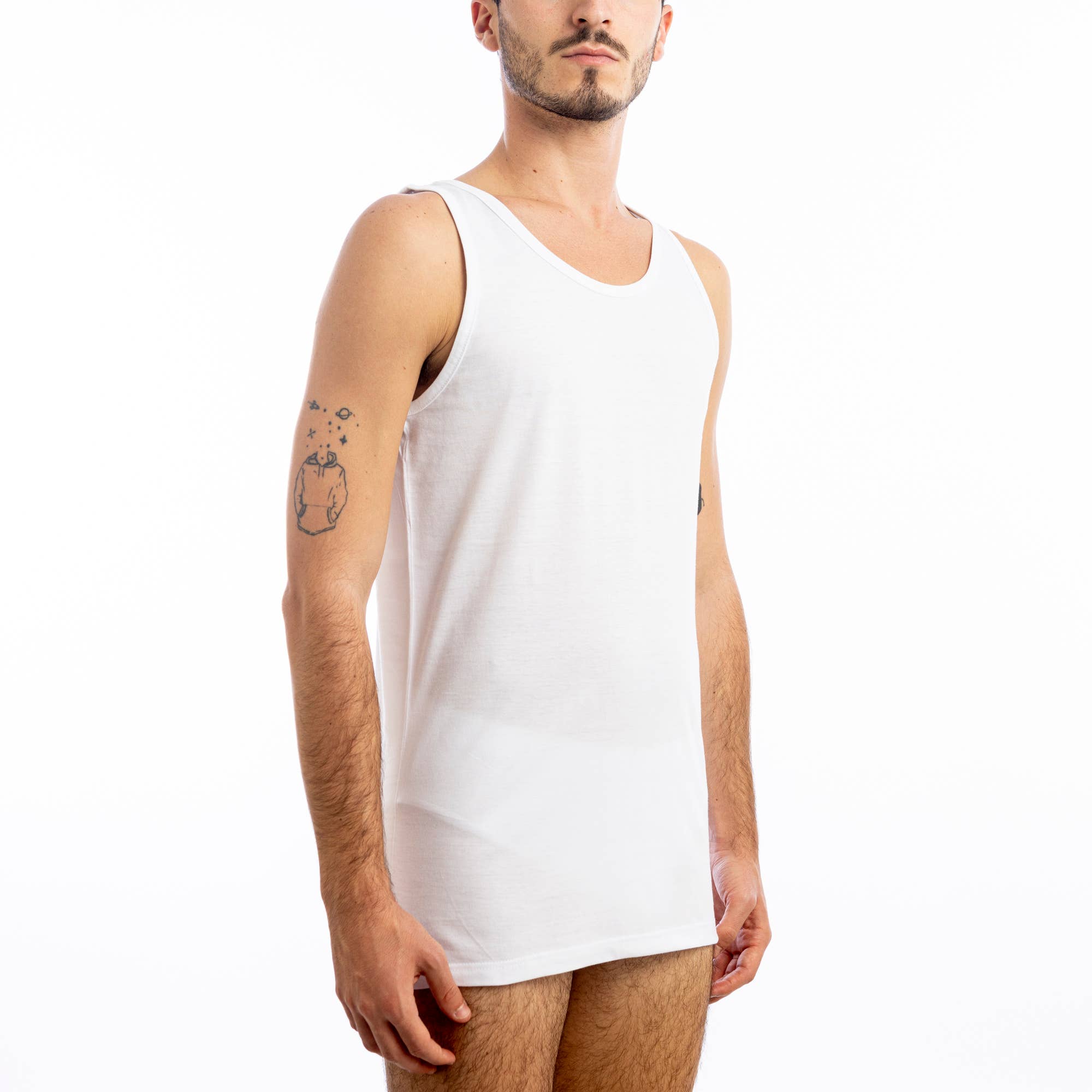 GIEMMETI - Wholesale Tank Top - Men's - Men's wide-shoulder tank top in 100% cotton Jersey Made Italy0