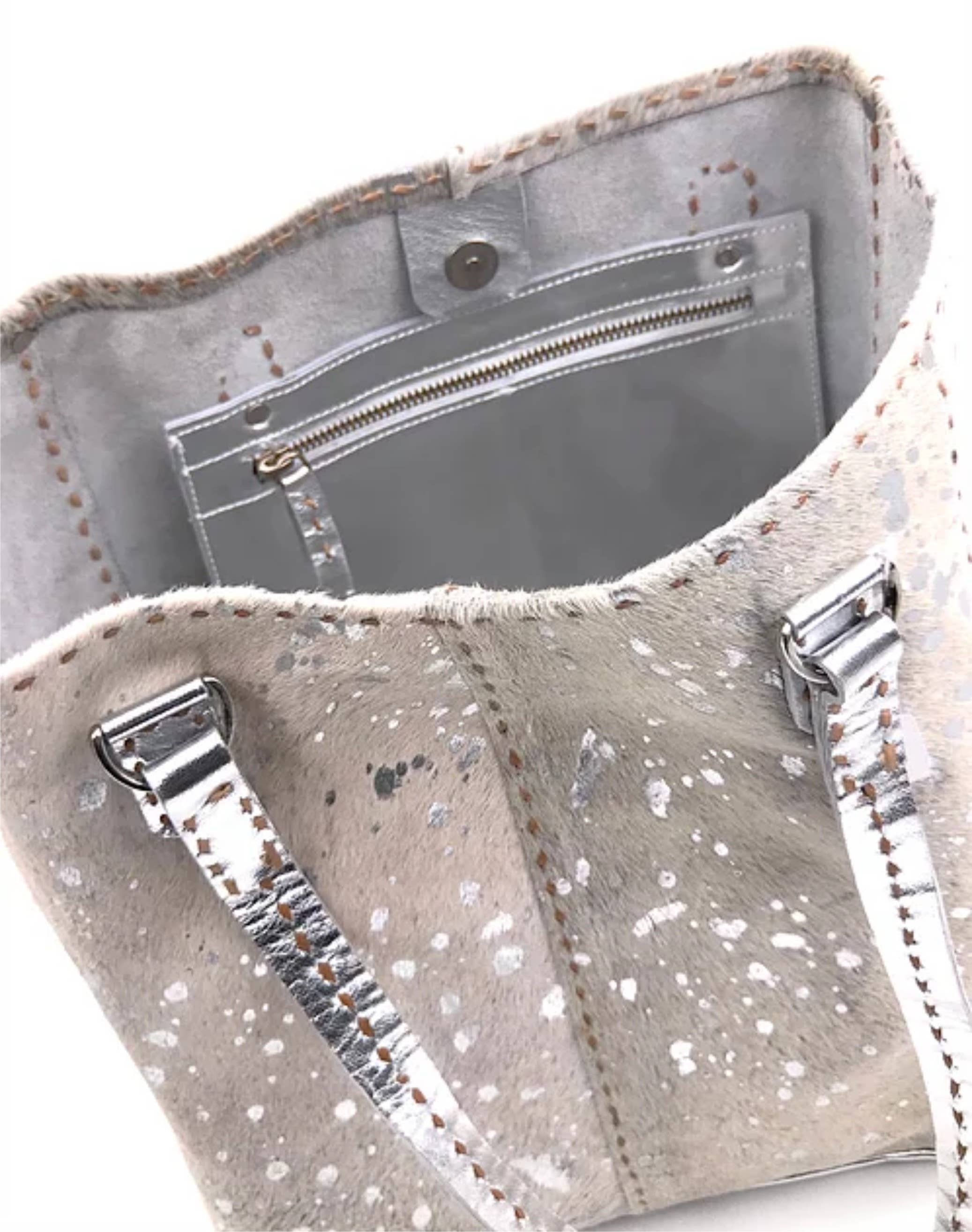 STUDIO CALEIDOSCOPE – Sacola - Mulher por atacado – Lizzie Tote Couro de vaca Cabelão3