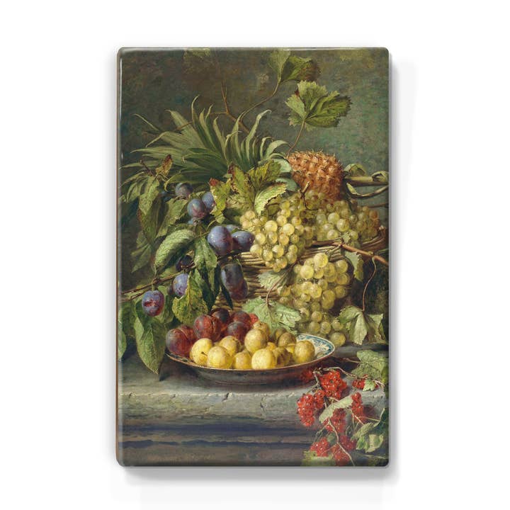 Laketryk - Stilleben med frugt - Adriana Johanna Haanen - 19.5 x 30 cm - LP013 for engroshandel hos Laqueprint