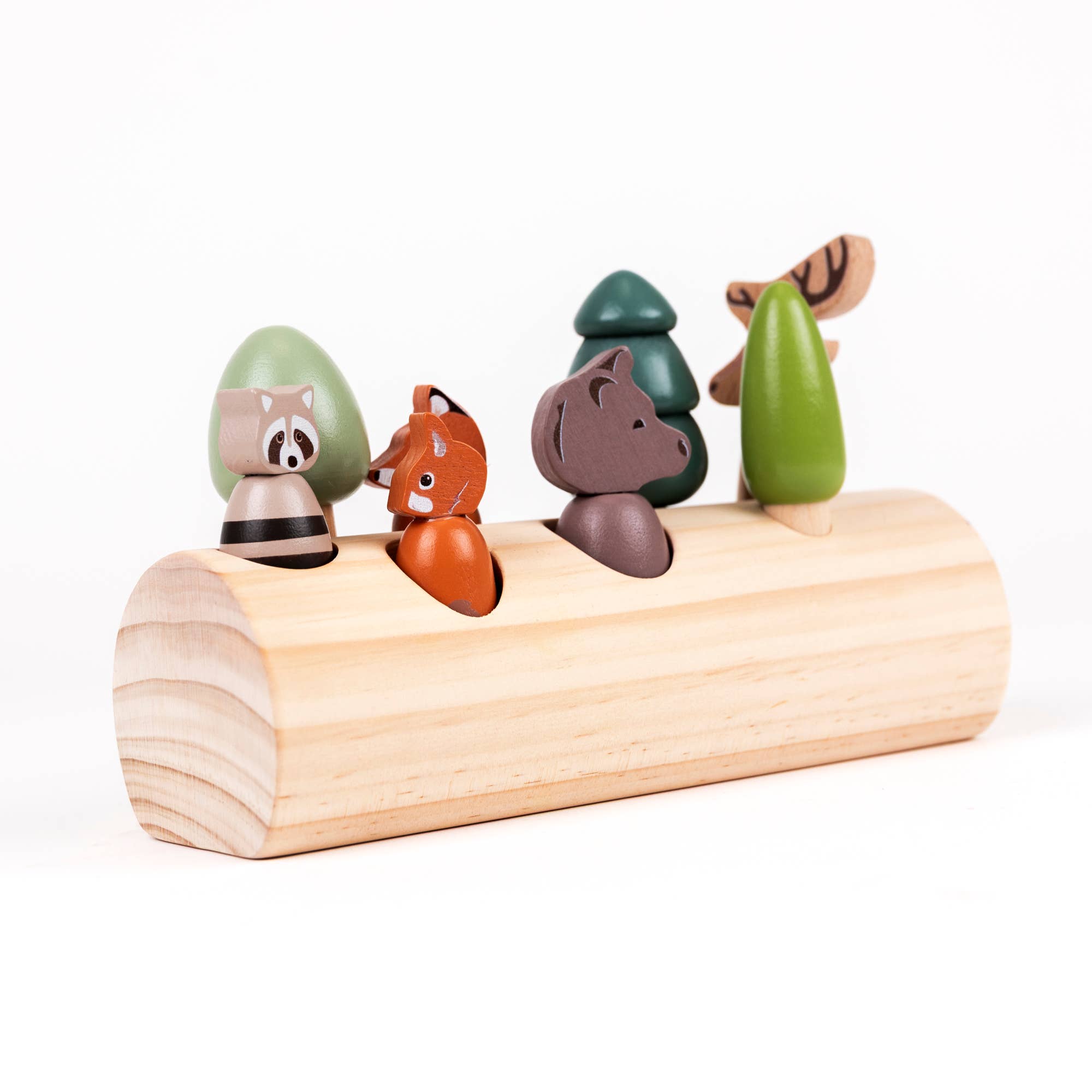 Egmont - Wholesale Wood Toy - Kids - Forest Animals In A Log5