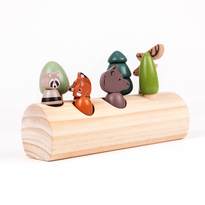 Egmont - Wholesale Wood Toy - Kids - Forest Animals In A Log5