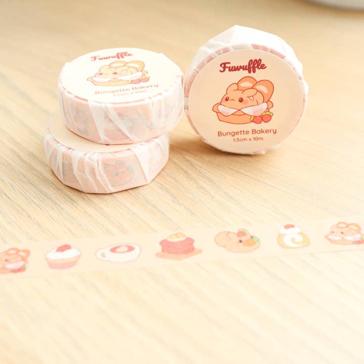 Bunny Bakery Washi Tape for wholesale by Fuwuffle