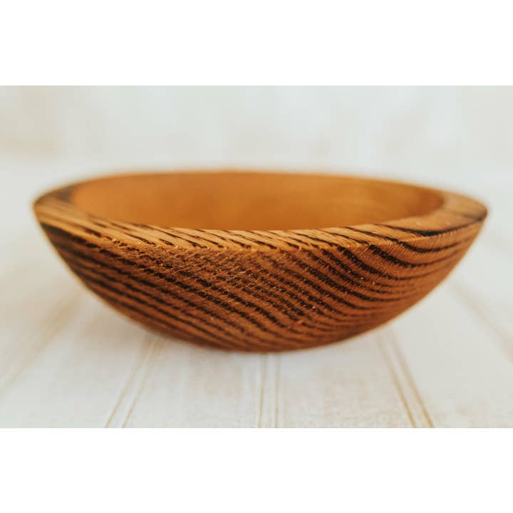 Torched Red Oak - 9" Bowl/Bee's Oil Finish for wholesale by Holland Bowl Mill