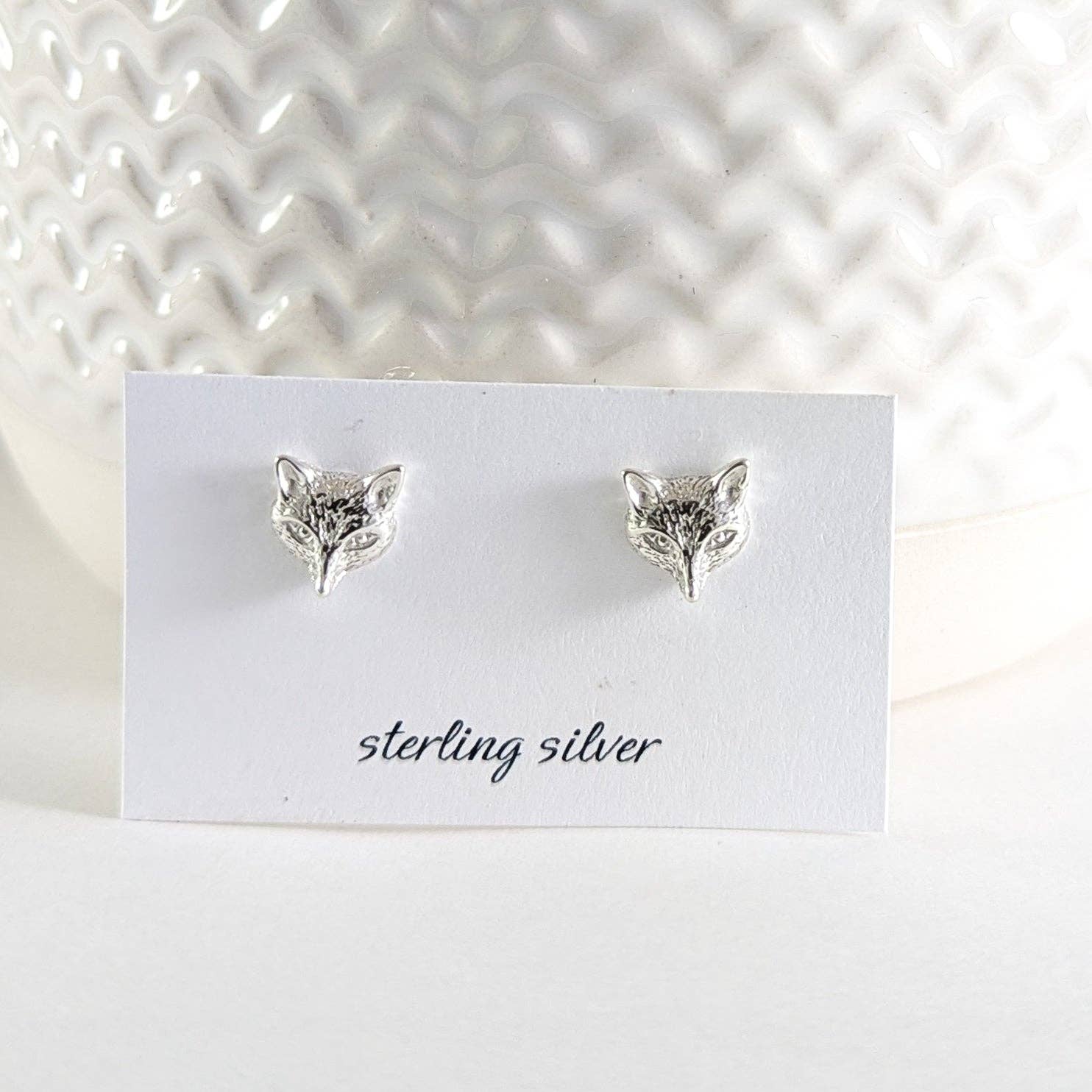 The Green Gecko - Wholesale Stud/Post Earrings - Sly Fox Stud Earrings in Sterling Silver1