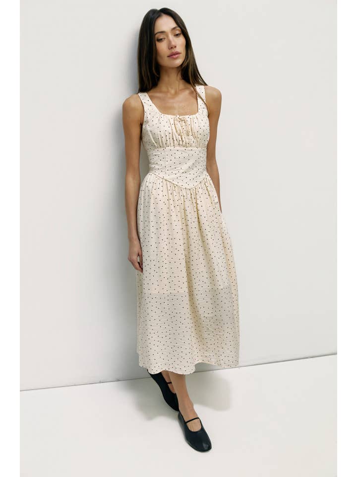 All Row - Wholesale Dress - Women's - The Melinda Dress | Polka Dot Milkmaid Dress3