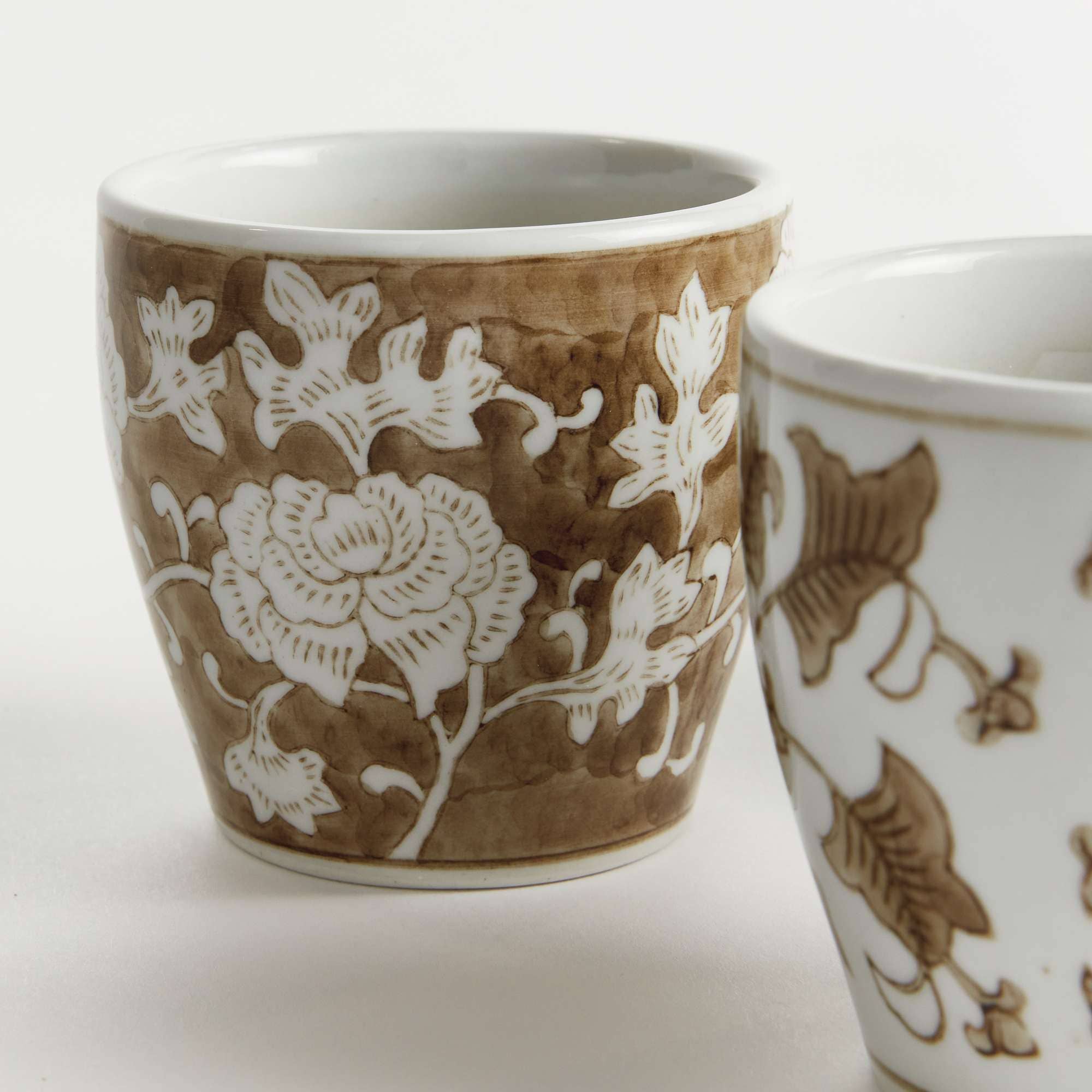 Napa Home & Garden - Wholesale Indoor Pot - Province Mini Flower Pots, Set of 6 - Brown & White Ceramic7