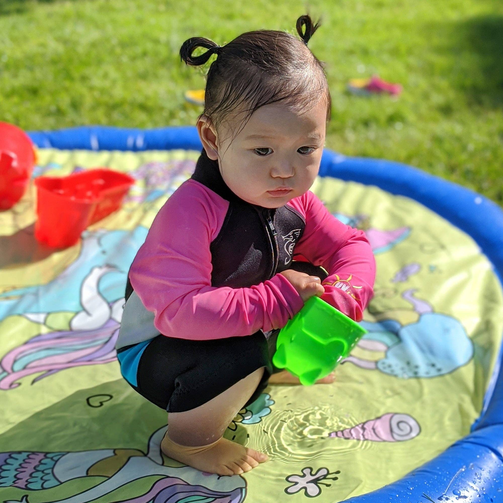 Seavenger - Wholesale Wetsuit - Kids - Cadet Kids Long Sleeve Shorty Wetsuit - Hot Pink3