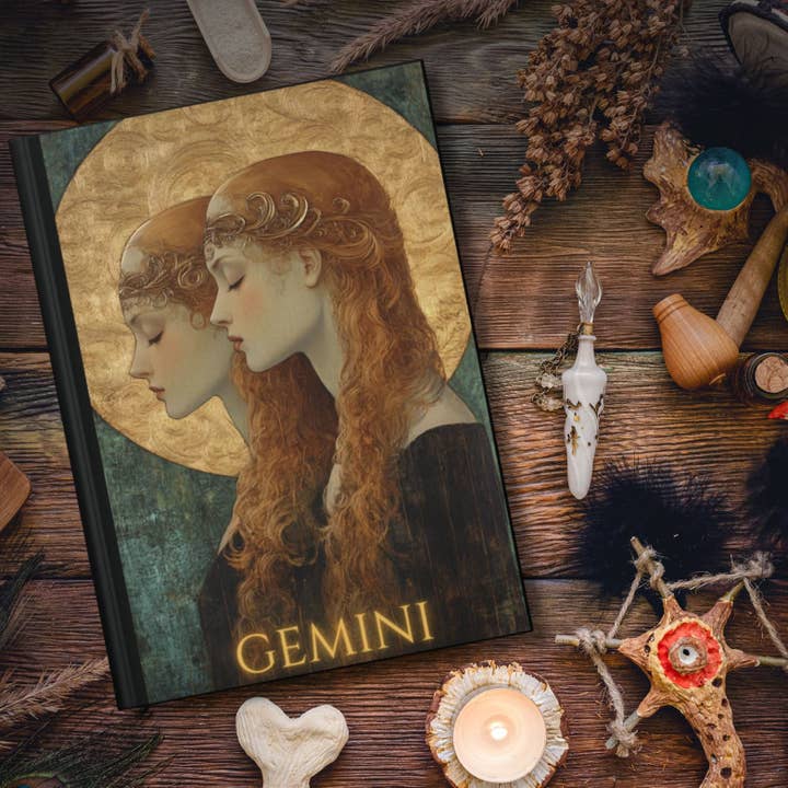 Gemini Zodiac Hardcover Journal for wholesale by Ye Curiosity Shoppe