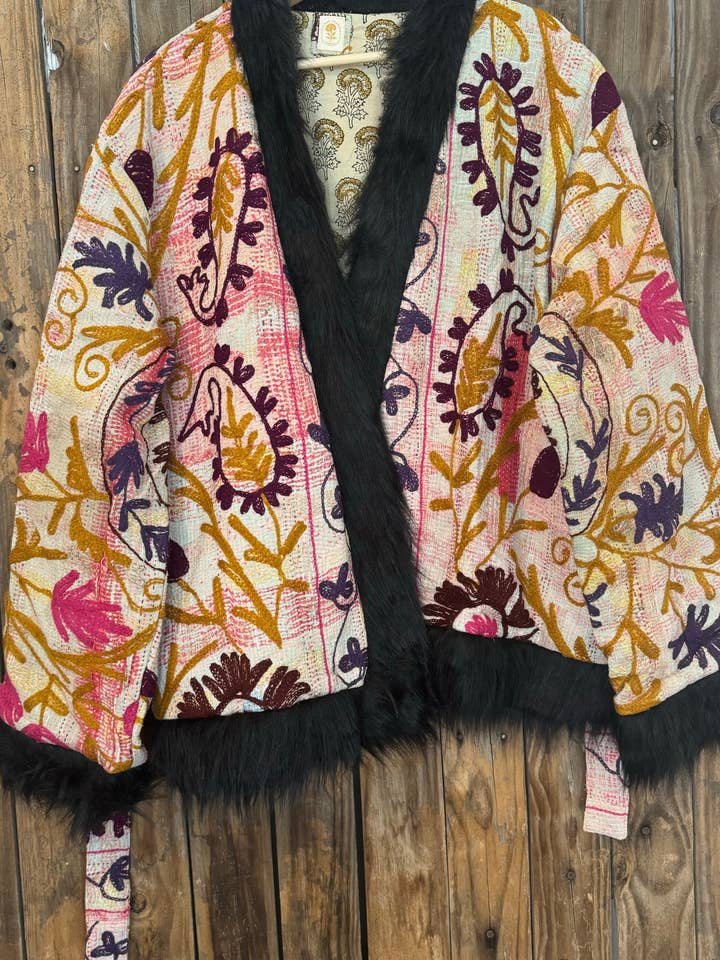 Canyon Bloom Coat 007 (Short-Length) | Penny Lane Style Boho for wholesale by Wylder Trading Company