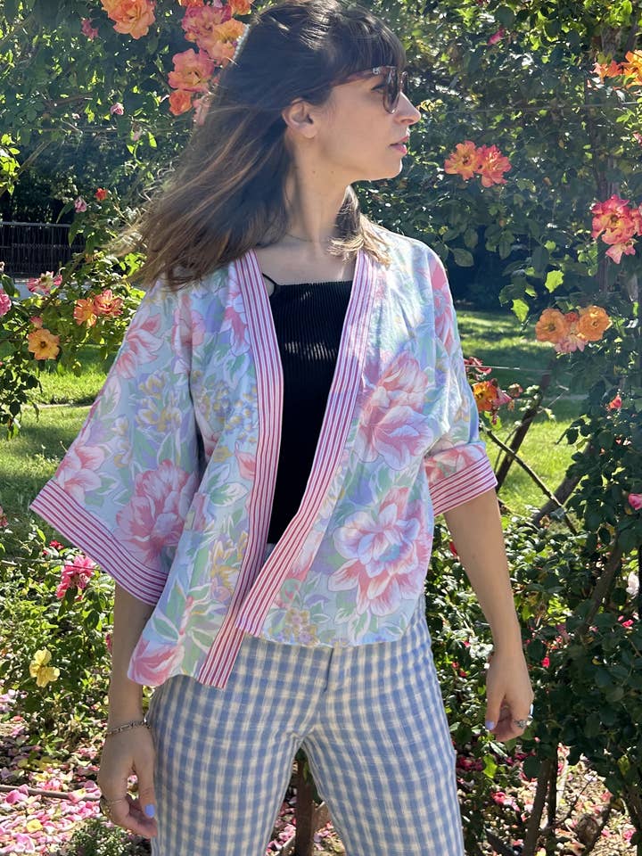 Frankie – wholesale Blus - Dam – Upcycled Kimonoblus