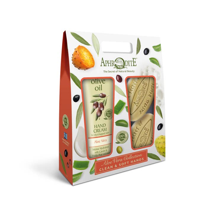Collection Aloe Vera pour des mains propres et douces pour la vente par Aphrodite Skin Care USA
