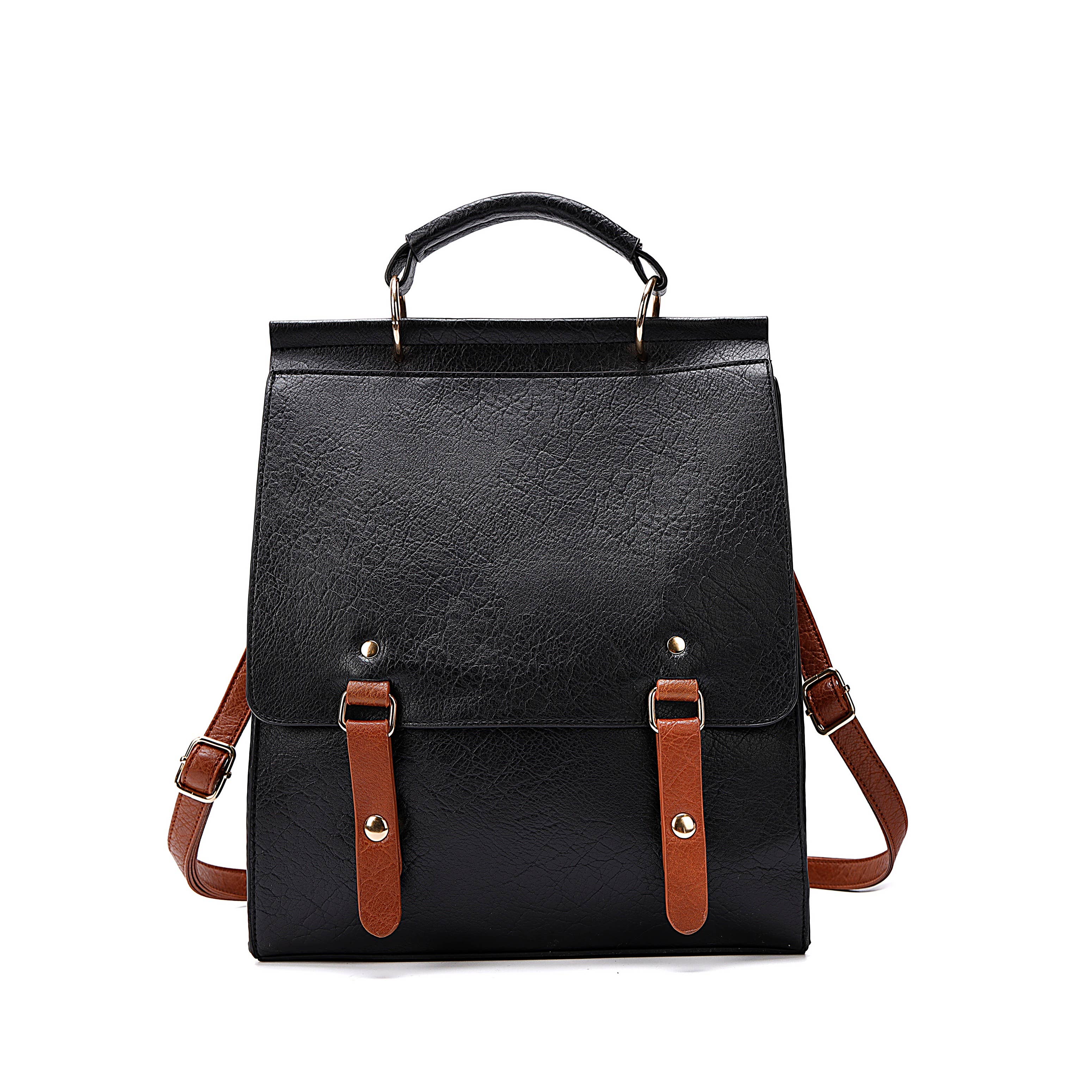 Superbia – wholesale Top handle bag – women's – Classic Two-toned Flap Over Backpack bag- 9356(Carla Range)0