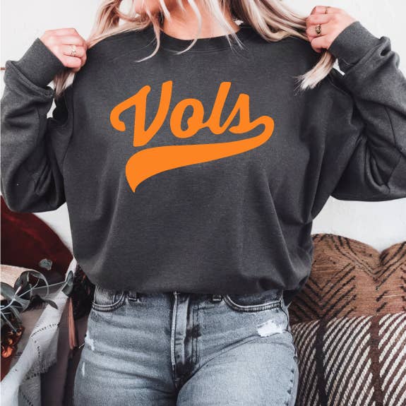 Sudadera Vols Crew, gris jaspeado oscuro para venta al por mayor de Crossaid