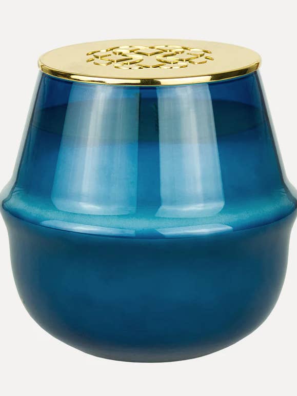 AURA PURE, Serene Sea Salt - Rowan Glass Candle 18 oz for wholesale by Elum Designs Home