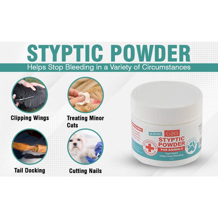 GENTS FINE GROOMING PRODUCTS - Wholesale Pet grooming aid – Dog - GBS Styptic Powder For Animals 5oz Stop Minor Cuts Bleeding3