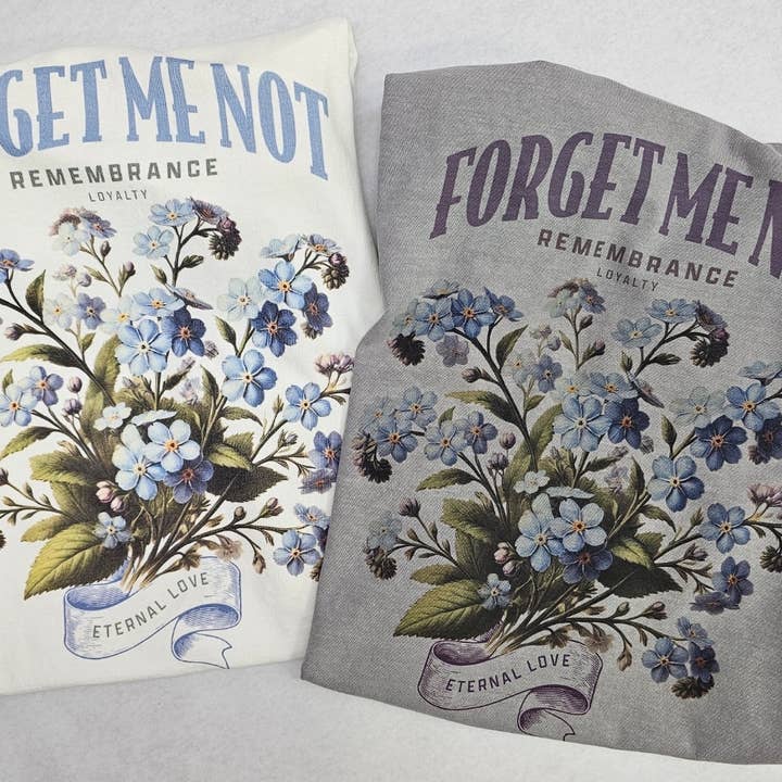 Cotton Muse - Wholesale Screen Printed T-Shirt - Unisex - FORGET ME NOT GRAPHIC TEE2