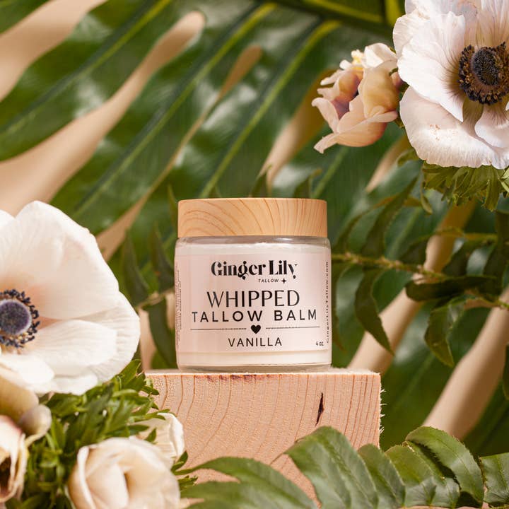 Ginger Lily Tallow - Wholesale Body balm/butter - Whipped Tallow Balm - with organic grass fed+finished tallow2