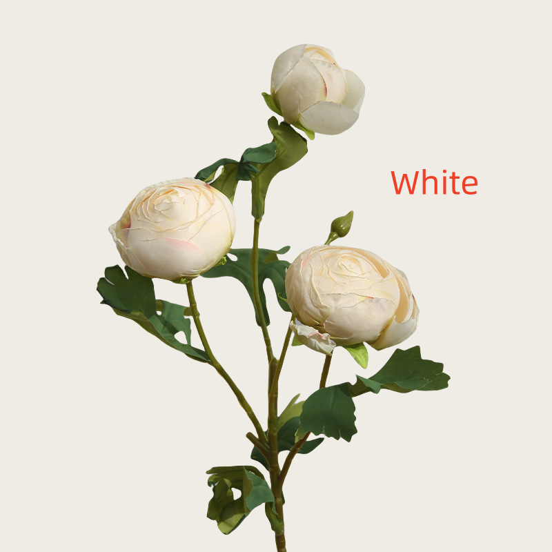 ACNITE(We cover U.S. import duties) – wholesale Artificial flowers – Artificial rose flowers,3 heads,dried looking,faux flowers0