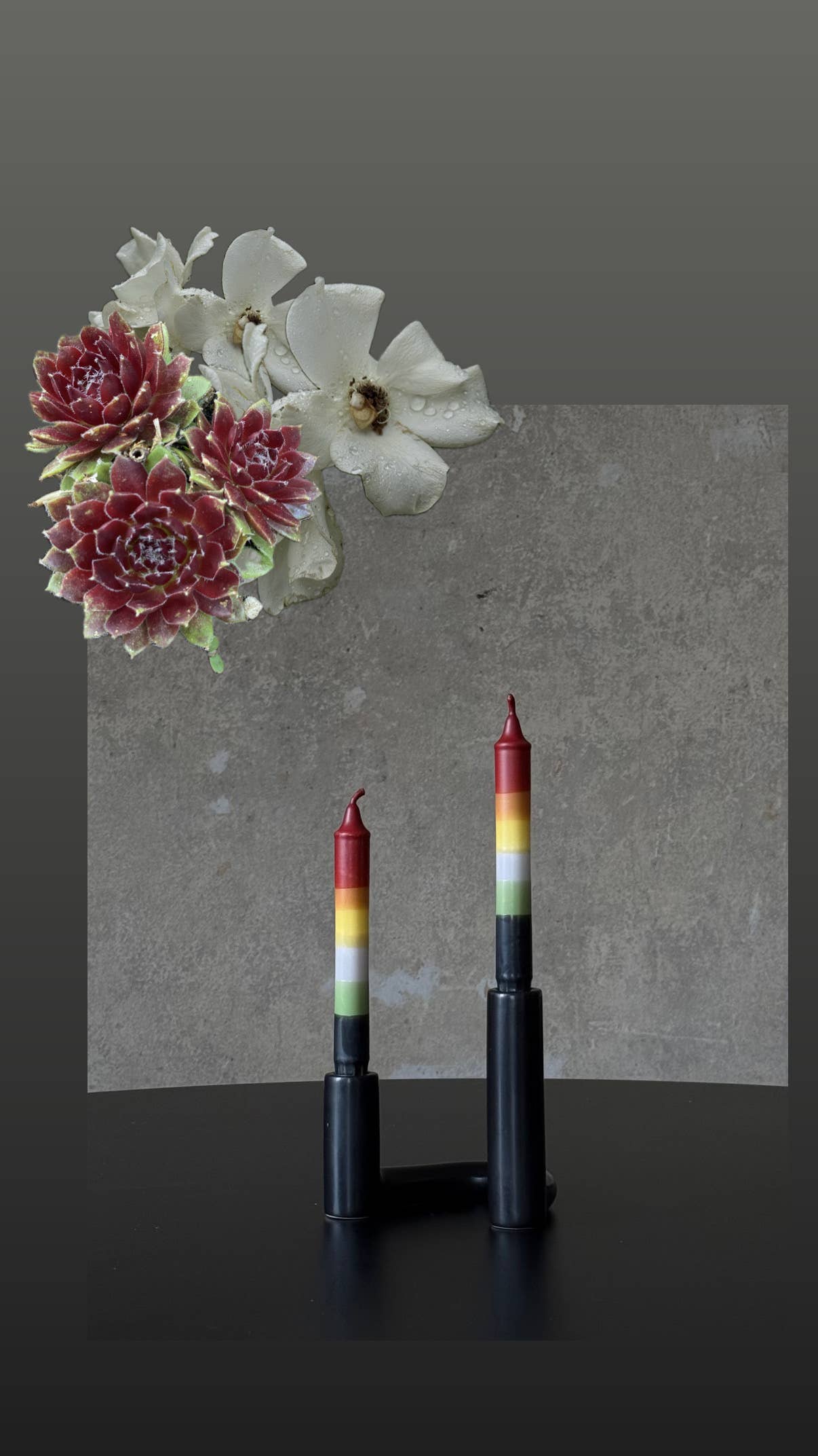 HEYLENOCHKA BERLIN – wholesale Avsmalnande ljus – DIP DYE LJUS 3-PACK HEY.591