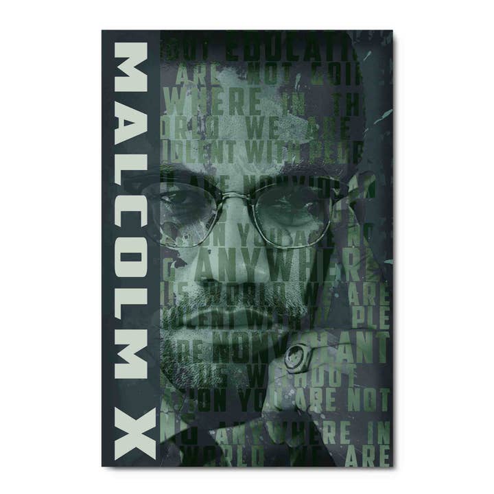 Malcolm X, Acrylic Wall Art for wholesale by ART BLVD