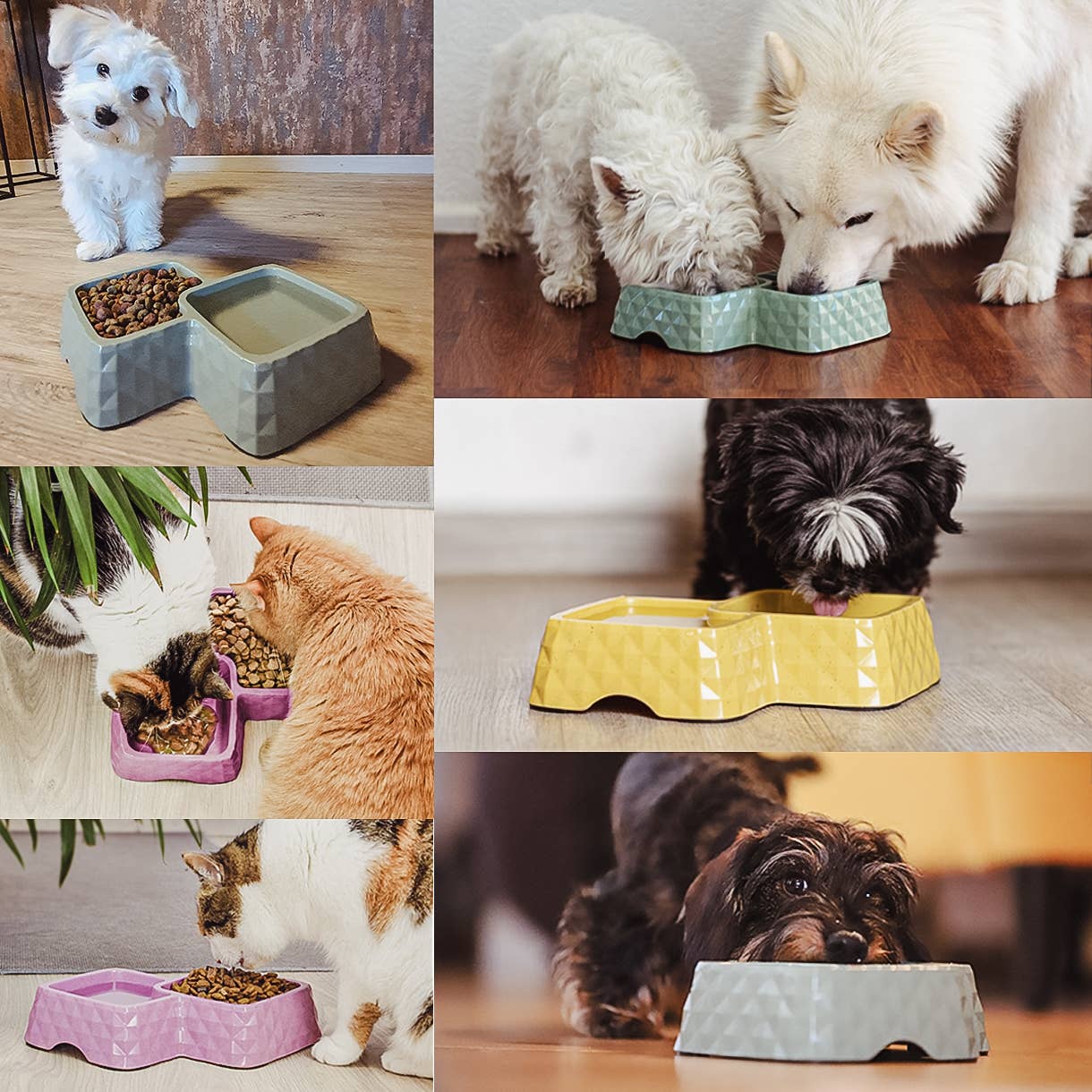 ne&no - Wholesale Pet Bowl - Cat/Dog - ne&no® Bamboo Double Bowl for Cats & Dogs - Non-Slip10