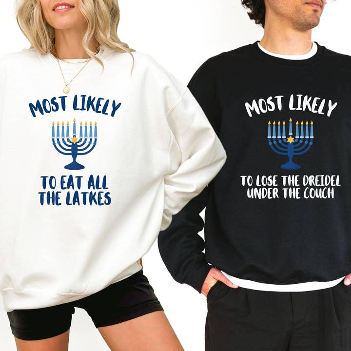 Sudadera Divertida de Hanukkah a Juego, Camiseta Divertida Judía para venta al por mayor de DLT Ecommerce