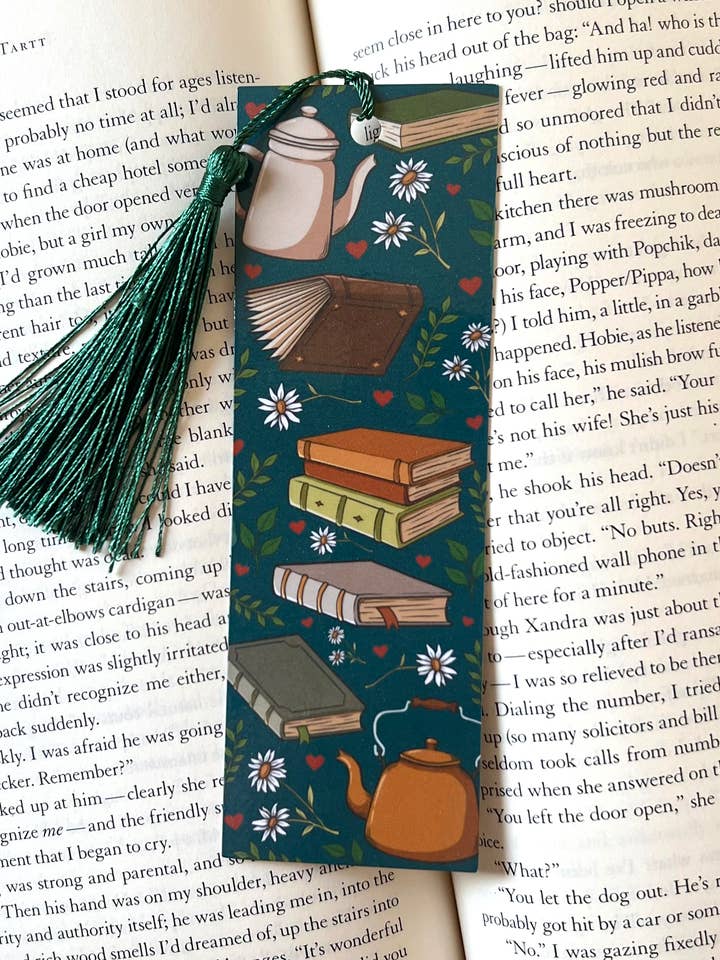 Bookish Cottagecore Bookmark for wholesale by Chapter & Claw Studio