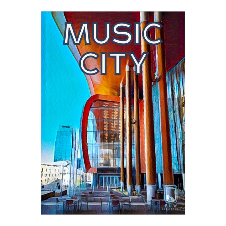 Nashville Music City Magnet for wholesale by PNW Departure