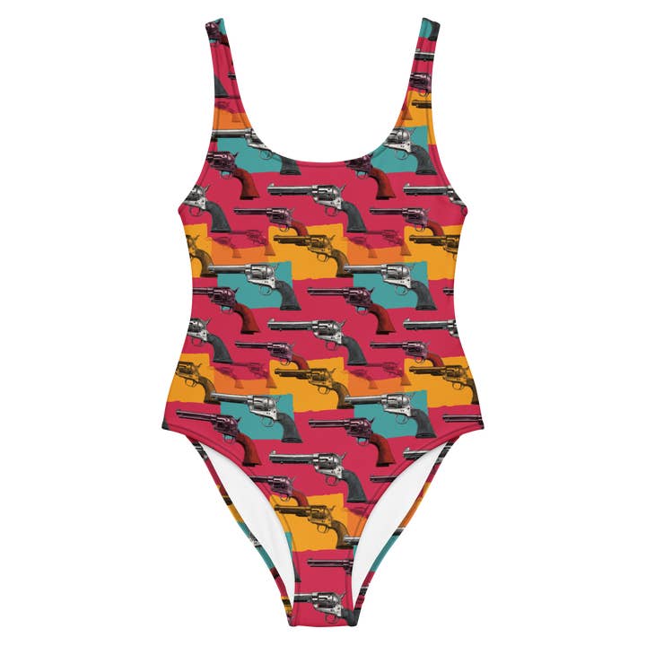 Hors-la-loi Statique : Maillot de Bain Une-Pièce Combat de Néon pour la vente par Texas Eclipse Outfitters