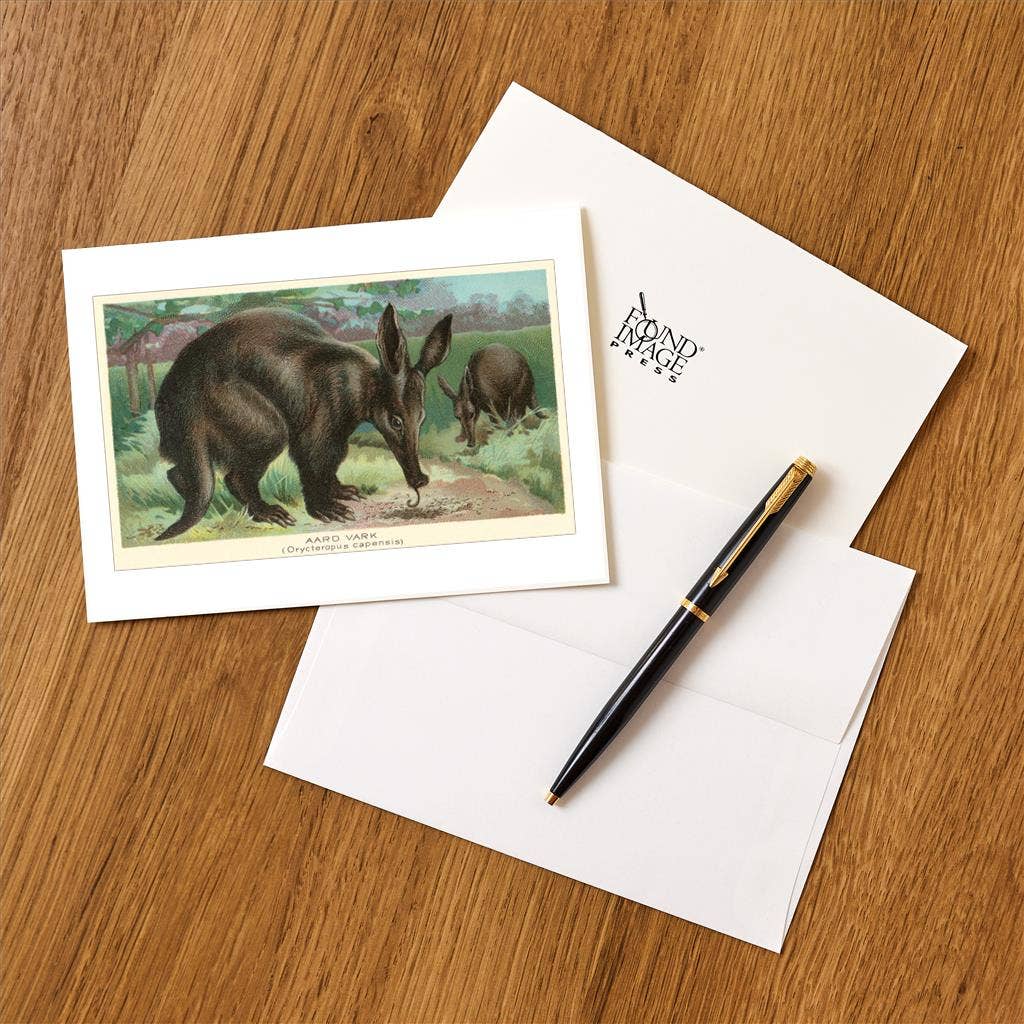 Found Image Press - Wholesale Stationery/Notecard Set - Greeting Card AN-157 Aardvarks1
