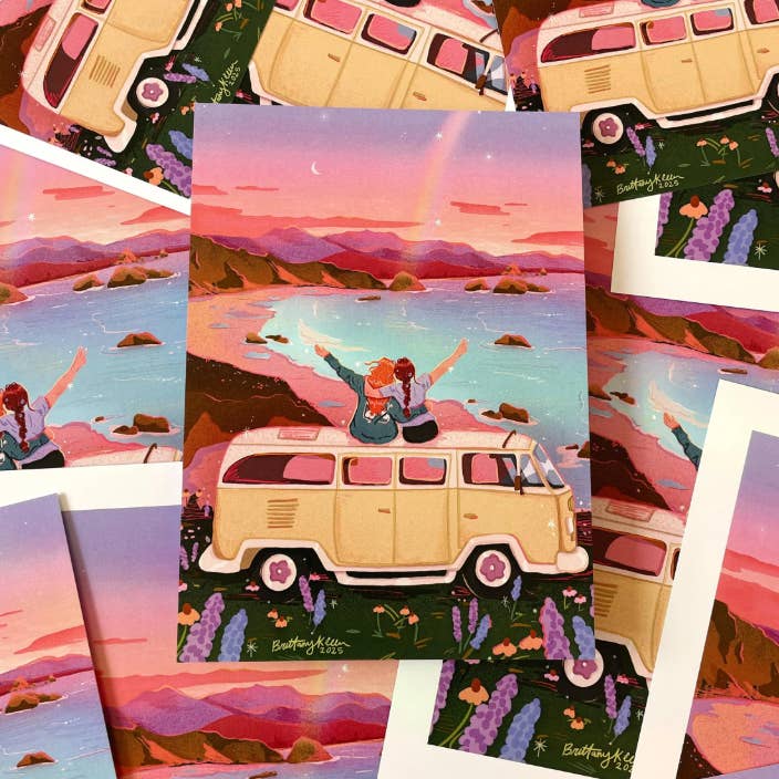 Brittany Keller Art - Wholesale Art Print - Van Life Print1
