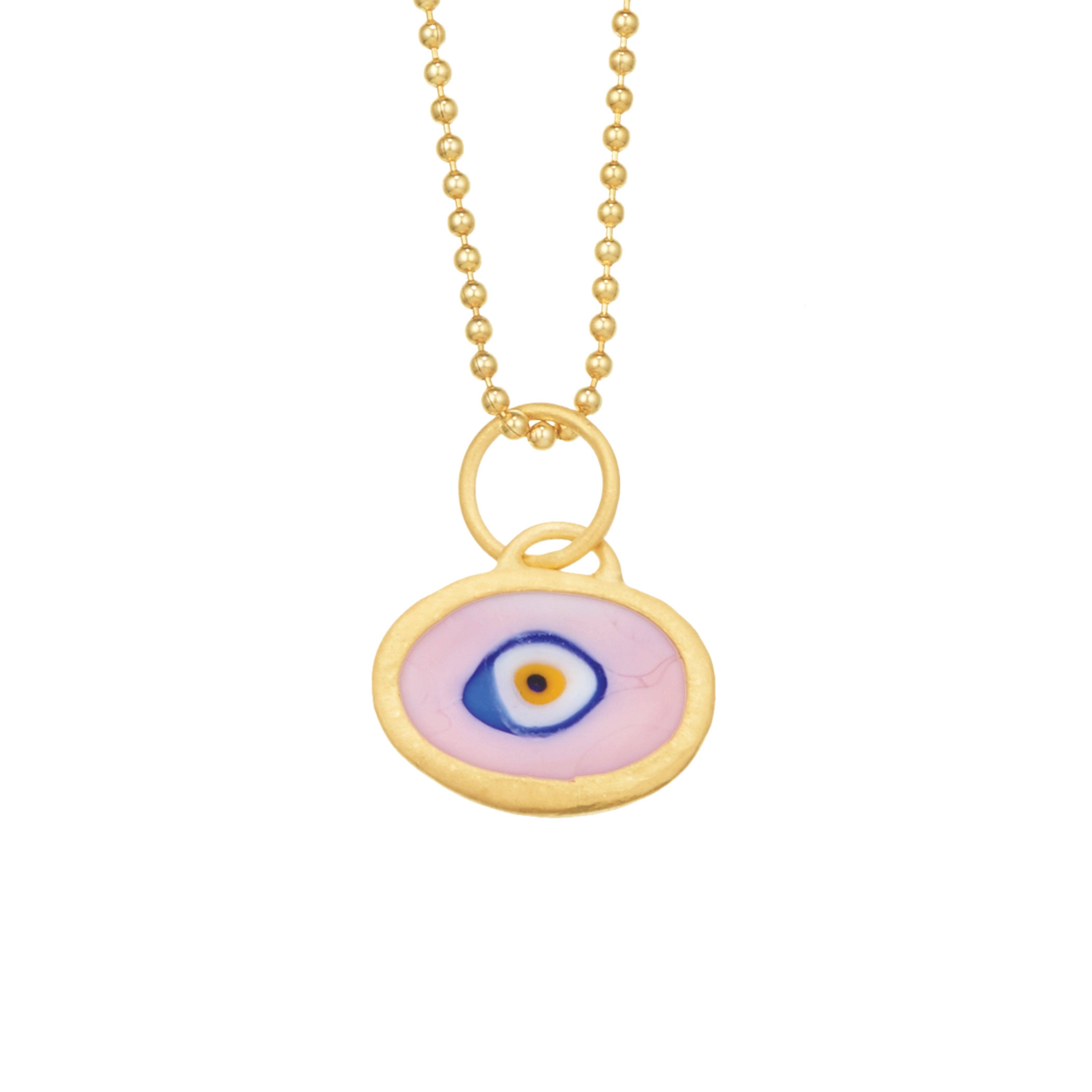 Juju Supply Co. - Wholesale Pendant/Charm Necklace - Orange Protection JuJu Eye in 24K Gold4
