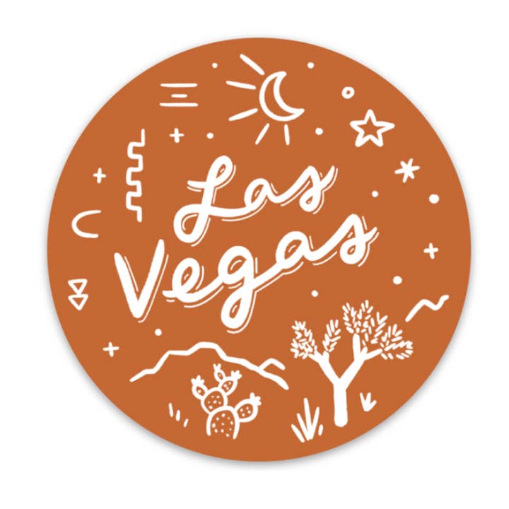 Sticker vinyle Las Vegas pour la vente par Abbie Ren Illustration